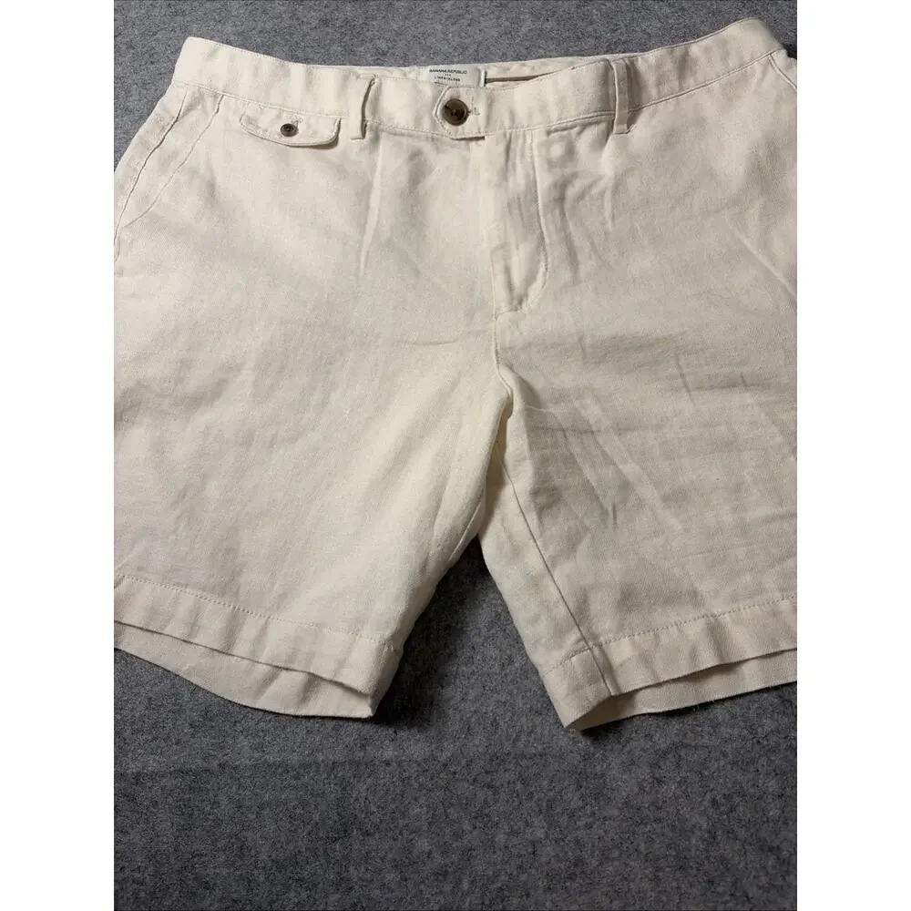 Banana Republic Linen / Cotton Blend Shorts Size 36